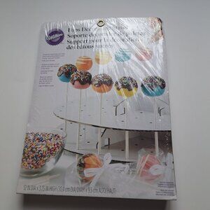 Cake Pop Wilton decorating white cardboard stand birthday party celebration NWT